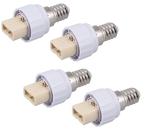 iplusmile Convertitore Adattatore Portalampada 4 Pezzi E14 a G9 in Plastico e Metallo Leggero e Facile da Conservare per Lampade LED