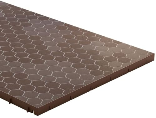 Art Plast - Dalle Clipsable Marron Polypropylène 116x76x3cm - Revêtement de Sol Modulable Intérieur/Extérieur - Pose Rapide Sans Outil - Résistant Chocs/UV/Intempéries