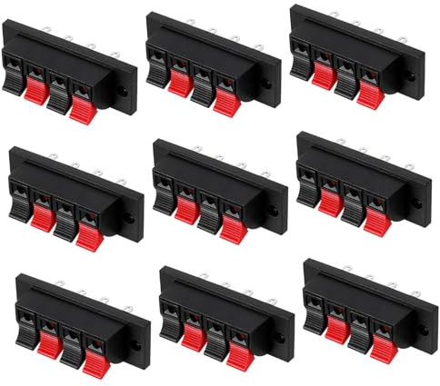 Toddmomy 10 pezzi Connettori Terminali per Altoparlanti con Struttura Vite Accessori Audio per Collegamento Cavi Casse Morsetti Stabili e Facili da Installare per Subwoofer e Impianti