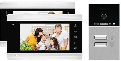 WAFOHSR WIFI Video Door Phone For Apartments Intercom Support RFID Card Unlock Mobile Control For Multiple Household Two Way Audio(J-B6-P253-M706SA-C2)
