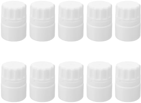 MOBUTOFU Flaconi per Compresse in PE 20g Bottiglie Contenitore Rotonde Riempibili Set da 10 Pezzi per Conservazione Farmaci e Viaggi