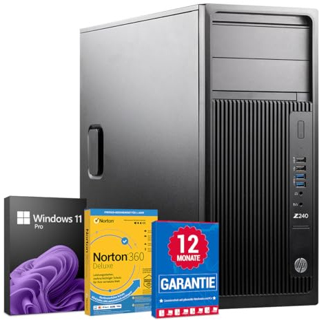 HP Workstation Z240 PC Computer Intel Core i5-6500@ bis zu 3,6 GHz 16 GB 512 GB SSD mit Windows 11 Pro & GRATIS Bluetooth, WLAN & Antiviren-Software inkl. 12 Monate Garantie (Generalüberholt)