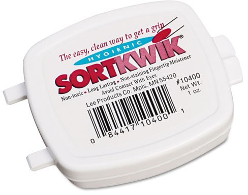 LEE : Sortkwik Fingertip Moistener, 1-oz. Non-Skid Case -:- Sold as 2 Packs of - 1 - / - Total of 2 Each