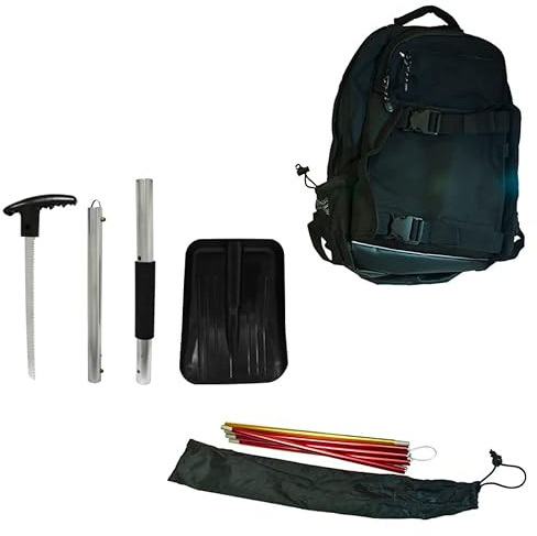 SPI, Off-Trail Snowmobile Kit - Back Pack - Avalanche Probe - Shovel - Saw