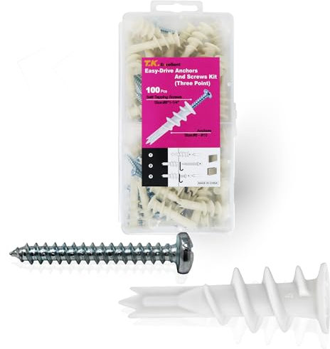 T.K.Excellent easy-drive tasselli e viti kit 100 pz