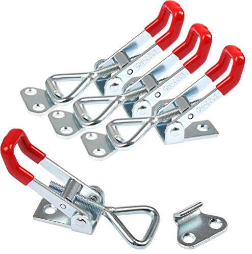 YOTINO Fibbia in Metallo GH-4001, Blocco Leva 4PCS,Morsetto Piccolo Interruttore Regolabile, Fibbia a Stecca, Morsetto Per Chiusura chiusura a levafibbia metallo
