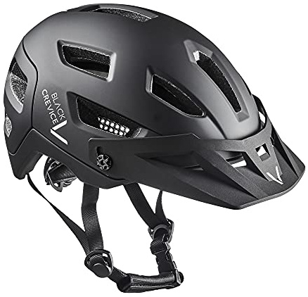Black Crevice MTB Casco, Unisex Adulto, Negro, M/L (58-61 cm)