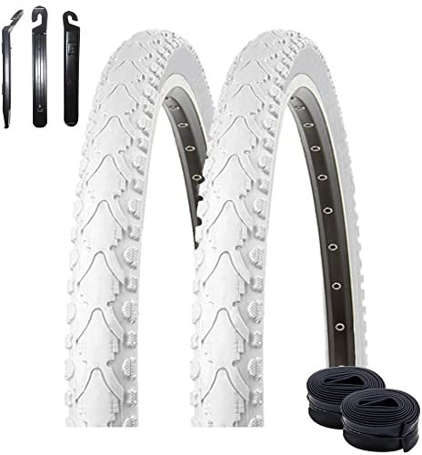 2 x Kenda K-935 Fahrradreifen Fahrradmantel Weiß 40-622 (28 x 1,5) + 2 x Schläuche DV inkl. Reifenheber