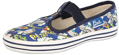 Beck Pantoufle bâche garçon, bleu, 11 UK Child