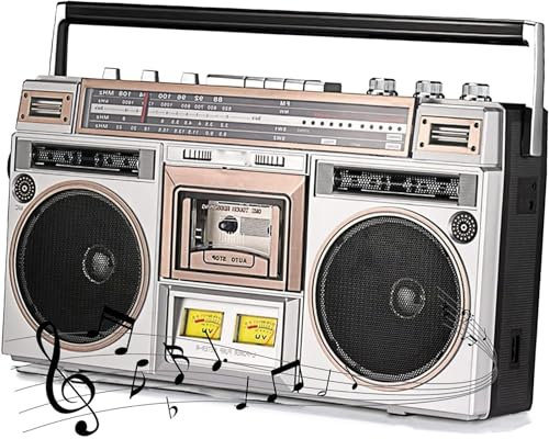 Registratore a Cassette, Boombox a Cassette Retrò, Con AM/FM/SW1/SW2, Altoparlanti Stereo Integrati, Supporto Ingresso SD/USB, Per Famiglie, Scuole E Ristoranti Vintage