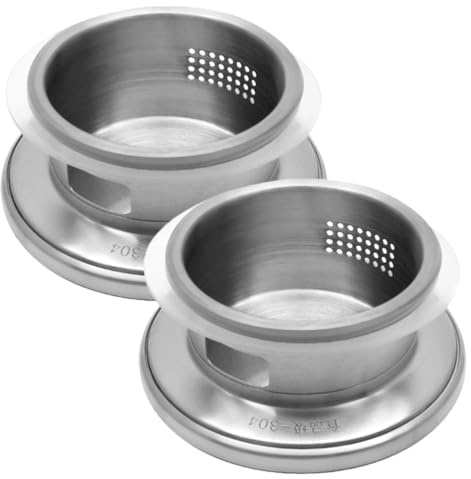 MAGICLULU Tapa De Jarra De Acero Inoxidable Con Filtro Doble Salida Para Filtrar Residuos De Té Accesorio Práctico Para Cubierta De Jarra De Agua 3.58X3.58X1.41In