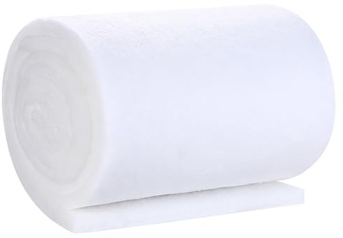 Kurkip 1 Stück Filterwatte Aquarium, 1m x 12cm Aquarium Filtermaterial, Aquarium Filterschwamm Biochemische Baumwolle für Aquarium Fischbecken