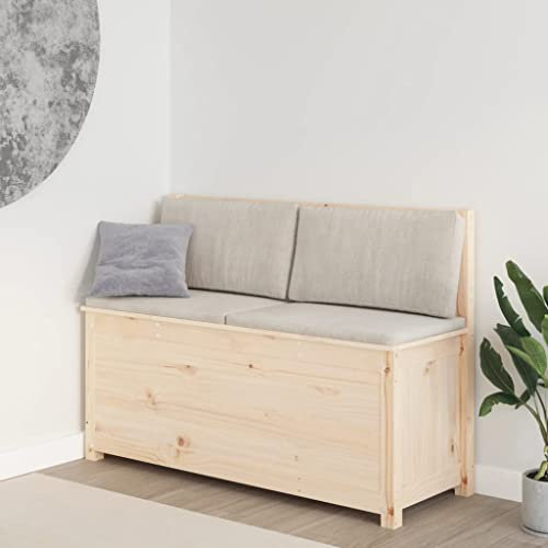 Homgoday Sitzbank 110x41x76,5cm Massivholz Kiefer Bänke Möbel