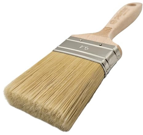 MiG-met PRO LINE Malerpinsel Flachpinsel für Lacke Lasuren Öle Wand-Farben Acryl, Lackierpinsel, Lasurpinsel, Farbpinsel, Maler-Arbeiten am Holz Metall 70x240x23mm