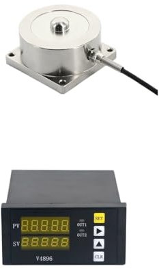PMZZHUPVR Speichen-Wägezellensensor mit Anzeigeanzeige, Druck- und Zugkraftmesszellen zur Kraftmessung 200 kg, 5 t(200KG and Indicator)