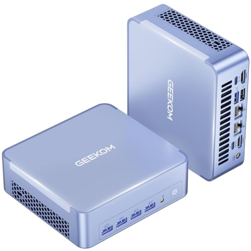 GEEKOM AX8 Max Mini PC with AMD Ryzen 7 8745HS Dual 2.5GbE Lan Port| 32GB DDR5(Upgradable),1TB NVMe SSD(Expandable)| Radeon 780M,USB4.0(40Gbps),Quad Display| Windows 11 Pro Gaming,Office,Video Editing