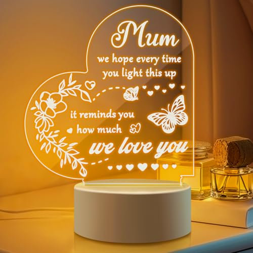 AeLion Birthday Gifts for Mum Night Light - from Daughter Son Husband, Surprises Mother Present Lamp, Home Decor Bedside Decorations Presents for Mommy, Christmas Stocking Stuffers Secret Santa Gifts