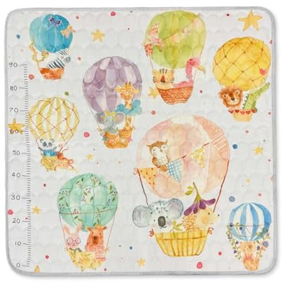 Trends by Twins® Alfombra bebé acolchada plegable 127x127cm, Colchoneta bebé suelo antideslizante, Tapete actividades y juegos, Alfombra infantil lavable para gateo y primeros pasos.