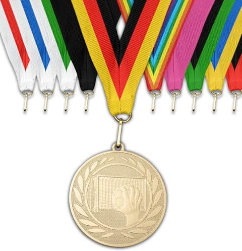 pokal-fabrik.de Handball-Medaillen, Metall, Band nach Wahl | Personalisierter Orden mit optionaler Gravur/Wunschtext, für WM, Turniere, Vereine & Kindergeburtstag