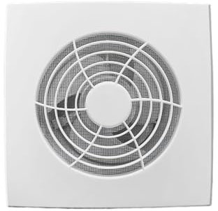 CFY652 Extractor de Baño Extractor de Aire de Pared for baño, Potente y silencioso, de 25 x 25 cm, for Cocina y baño. Ventilador Baño