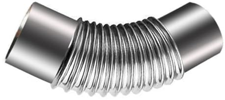 Elbow Stove Pipe, Pipe Elbow 45° Chimney Exhaust 1PC Stainless Steel Flue Adapter Tube Stove Heat Resistant(10cm)