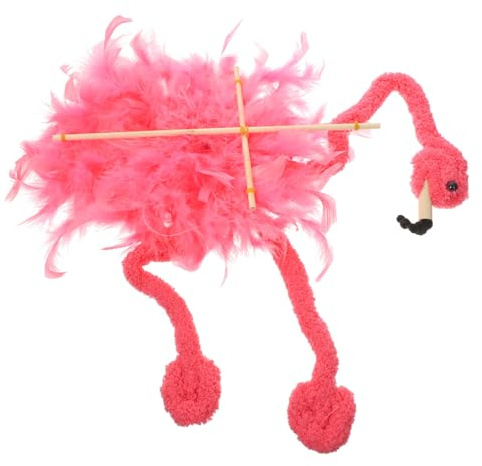 HONITANO Plüsch Flamingo Marionette Interaktive Kuscheltier Marionette für Puppentheater Aufführungen und Kreative Spielszenen Langlebig und Farbenfroh Zufällige Farbe Zufällige Farbe