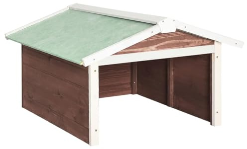 Generico Casetta per Tosaerba Robotizzato 72x87x50 cm Mocca Bianca Abete,Prato e Giardino,Accessori Attrezzatura motorizzata per Esterni,Accessori tagliaerba,Coperture tagliaerba,Marrone,8 kg,170880