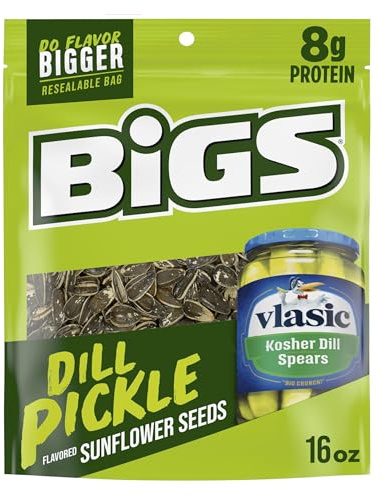 Bigs Vlasic Dill Pickle Sunflower Seeds, 16-Ounce