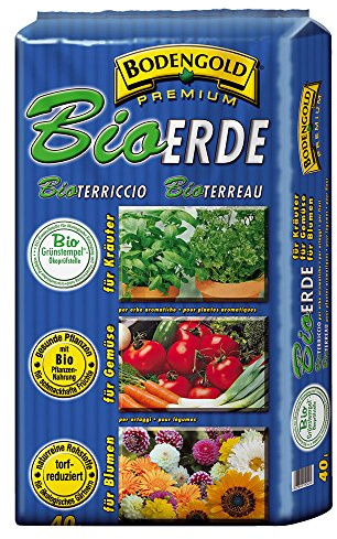 BIO-Erde 40 Liter Bodengold Premium NEU Universal-Bioerde Blumenerde Pflanzerde