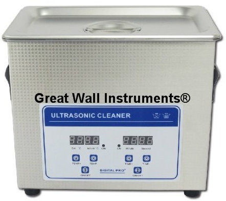 CGOLDENWALL 120w 3.2L Digital Commercial Grade lab Heating Ultrasonic Cleaner Eyeglasses Jewelry Cleaner 110V/220V with Cleaning Basket