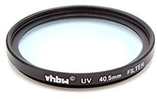 vhbw Filtre UV Universel pour Les objectifs d'appareil Photo de Filetage 40,5mm - Filtre de Protection UV, Noir