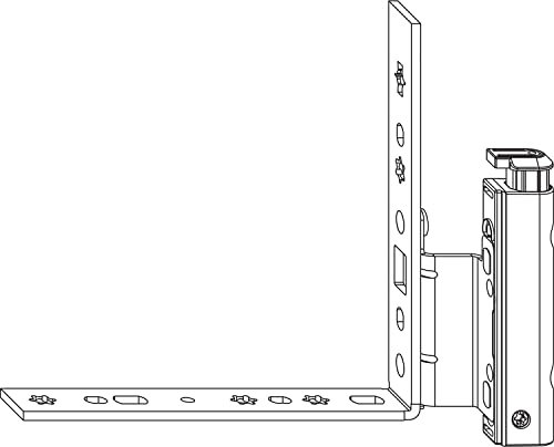 MACO Multi Falzecklagerband mit ÜV links, Fensterbeschlag für Holzfenster, 4/15-9mm, Tragkraft 130kg, Stahl verzinkt silber