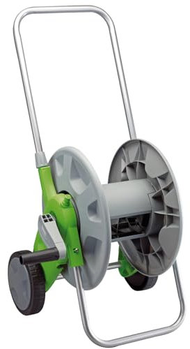 Draper Garden Hose Pipe Reel Cart | 50m Storage Capacity | Portable Design and Height Adjustment | Angled Hose Connecter | Hose reels Without Hose | 25049