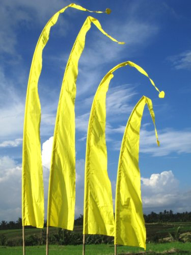 Bali-Fahne, Polyester, gelb, 3 Meter