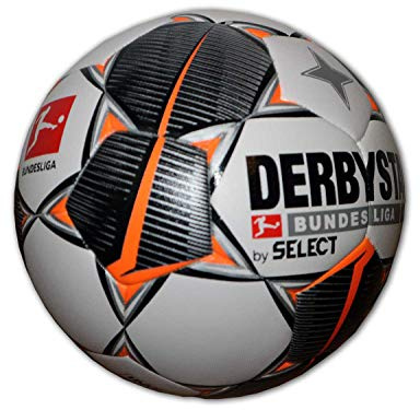 Derbystar Fußball, Unisex, Erwachsene, Weiß/Schwarz/Orange, 5