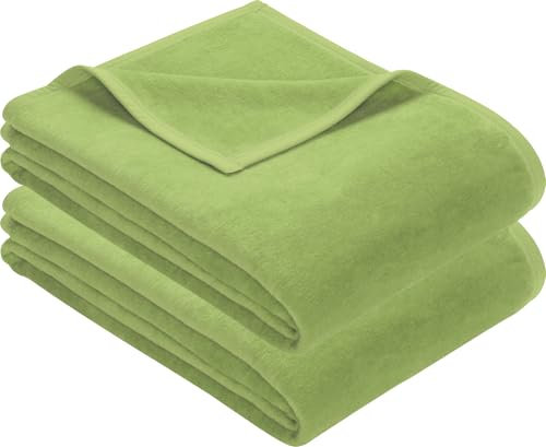 Erwin Müller Wohndecke, Wolldecke, Kuscheldecke 2er- Pack - strapazierstark, weich, temparaturausgleichend (weitere Farben, Größen)