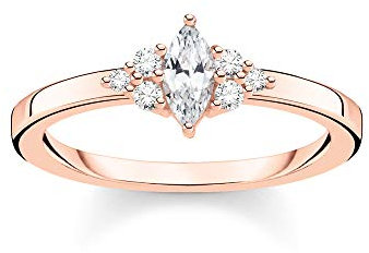 THOMAS SABO Ring Vintage weiße Steine roségold vergoldetes Silber TR2325-416-14-58