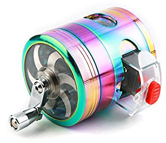 Kräutermühle Regenbogen Gewürzmühle 4-in-1 Handgekröpfte Mühle mit Kurbel und Schublade für getrocknete Gewürze, Kräuter, Gewürze