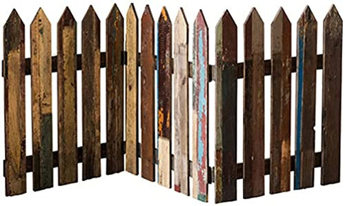 llxyzrzbhd Gartenzaun Zaunelemente Miniatur Deko Outdoor Fence Panel Folding Patio Fechten Gartenzaun Dekor Holz für Blumenbeet Hinterhof Event Dekorationen llxyzrzbhd168(Color:Brown;Size:144x80cm)
