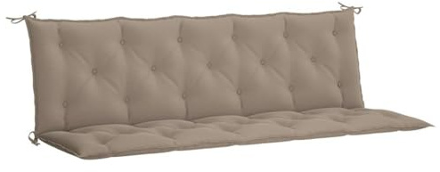 vidaXL Gartenbankauflage 2 STK., Bankauflage Bankkissen Outdoor, Polsterauflage für Gartenbank, Sitzkissen Rückenkissen, Taupe 180cm Oxford-Gewebe