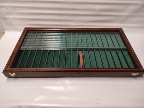Vitrine aus Holz für Rasierer, Sammlerstück, Messe, Konvexe