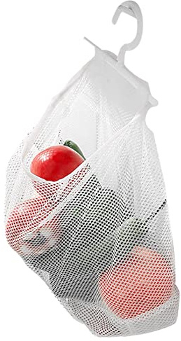 Stronrive Rangement en Filet pour Placard | Sac à Pinces à Linge Polyvalent avec Cintre,Panier à Linge en Filet pour Ranger Les vêtements dans Le Placard et Les Fruits et légumes dans la