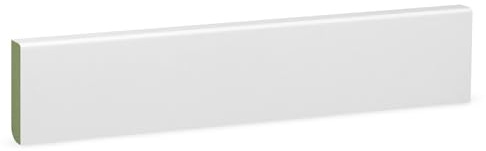 KGM Sockelleiste Modern MDF feuchtebeständig - Weiß, 2400 x 15 x 58 mm | Fußleiste, MDF-V313 feuchtraumgeeignet, foliert RAL9016, ideal für Küche & Bad, PEFC-zertifiziert