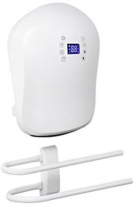DREXON – Sèche-Serviettes Soufflant Électrique 2000 W – Double Barre Porte-Serviettes Indépendante – Chauffage Rapide – Thermostat Électronique – Minuterie 24h – IP24 – Salle de Bain - Modèle TEXAS
