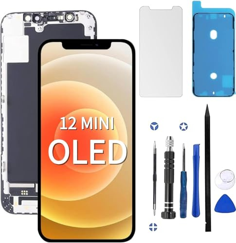 ZOETEC Écran tactile de rechange OLED (pas LCD) pour iPhone 12 Mini avec kits de réparation