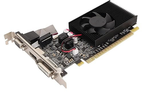Tarjeta Gráfica GT210 1G, DDR3, 64 Bits, PCI Express 2.0 X16, 589/500 MHz, Tarjeta de Vídeo para Computadora de Escritorio con Puertos HDMI, DVI y VGA
