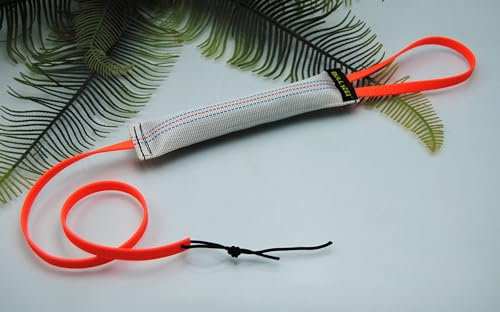 BULLYZEI Peitsche Feuerwehrschlauch 20cm Schlaufe PVC Orange Hundesport