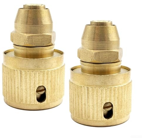 Premium Messing Schlauchverbinder 10mm Fitting für Gartenschläuche 2x Verbinder