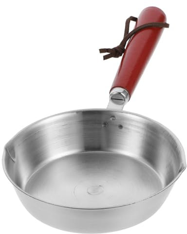 Amosfun 10 Pièces poêle à frire non petite poêle antiadhésive poêle à omelettes mini-wok poele antiadhesive poele anti adhesive induction poêle à œufs pot d'huile manipulé Acier inoxydable