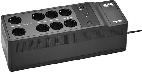 UPS APC Home USV-Backup-Akku 1050VA mit AVR 8X UNEL Steckdosen (2) USB-Ladeanschlüsse Back-UPS USV Unterbrechungsfreie Stromversorgung, BE1050G2-IT